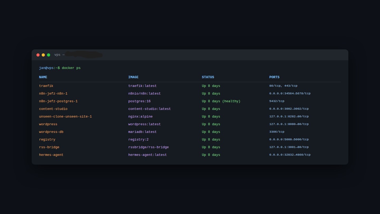 VPS Infrastructure Docker Services